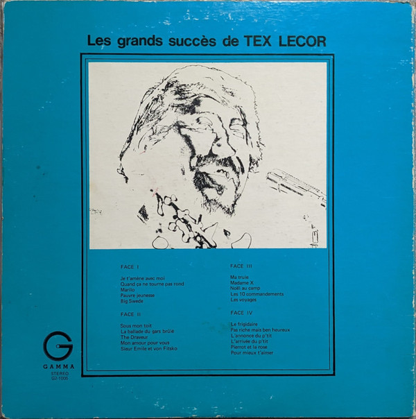 Tex Lecor - Les Grands Succès De Tex Lecor | Gamma (G2-1005) - 3 Tex Lecor - Les Grands Succès De Tex Lecor | Gamma (G2-1005) - 3