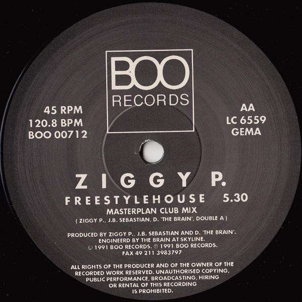 Ziggy P. - Freestylehouse | Boo Records (BOO 00712) - 2 Ziggy P. - Freestylehouse | Boo Records (BOO 00712) - 2