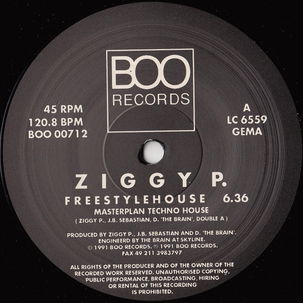 Ziggy P. - Freestylehouse | Boo Records (BOO 00712) - 3 Ziggy P. - Freestylehouse | Boo Records (BOO 00712) - 3