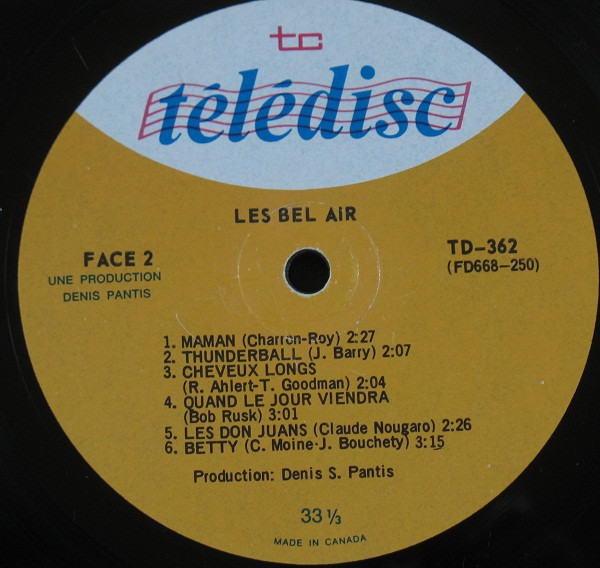 Les Bel Air - Les Bel Air | Télédisc (TD-362) - 4 Les Bel Air - Les Bel Air | Télédisc (TD-362) - 4