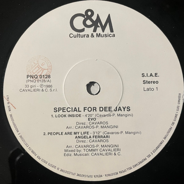 Various - Special For Dee Jays | Cultura & Musica (PNQ 0128) - main Various - Special For Dee Jays | Cultura & Musica (PNQ 0128) - main