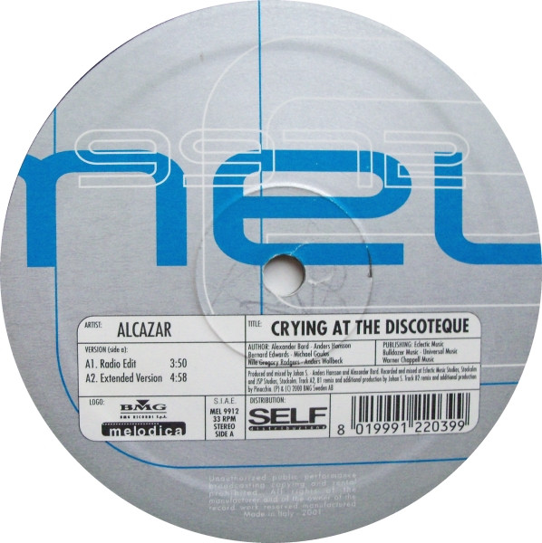 Alcazar - Crying At The Discoteque | Melodica (MEL 9912) - 2 Alcazar - Crying At The Discoteque | Melodica (MEL 9912) - 2