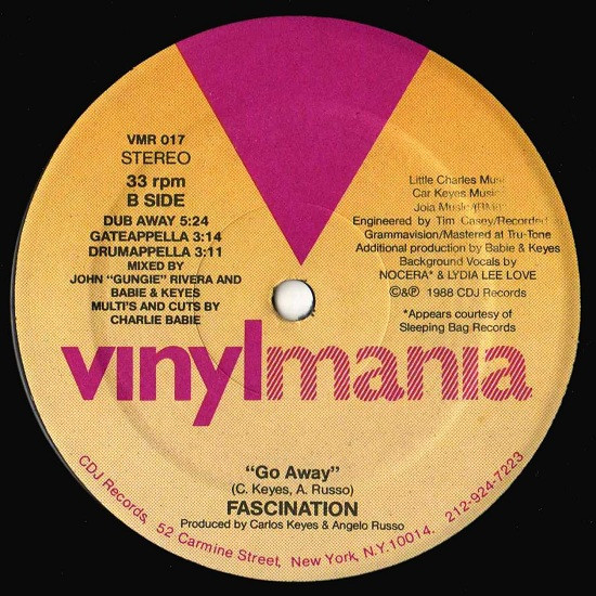 Fascination - Go Away | Vinylmania (VMR 017) - 2