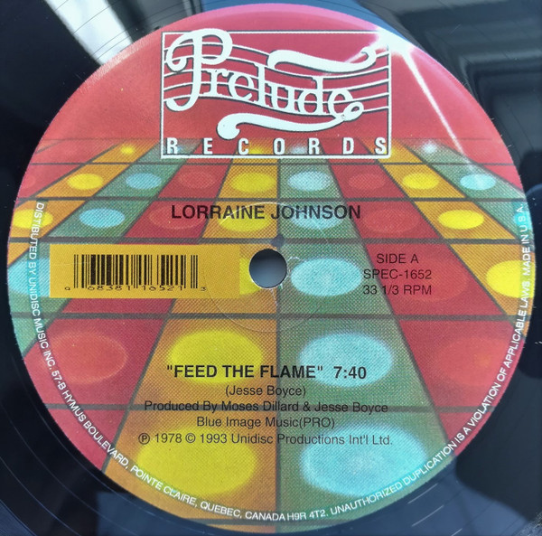 Lorraine Johnson / Linda Taylor - Feed The Flame / You And Me Just Started | Prelude Records (SPEC-1652)