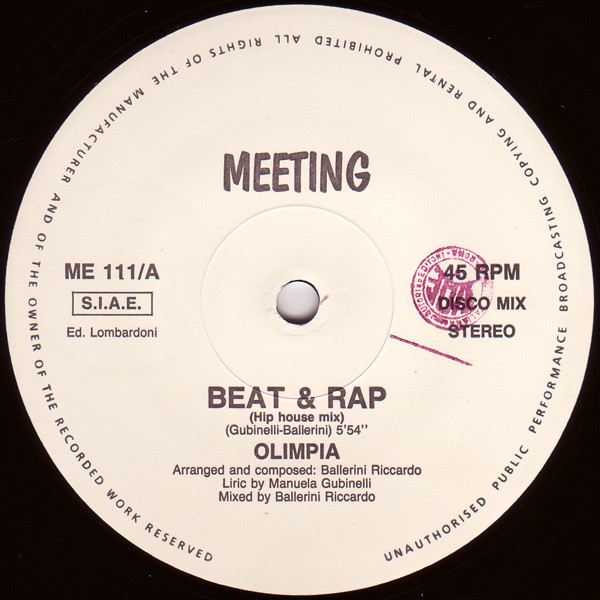 Olimpia - Beat & Rap | Meeting Records (ME 111) - 3