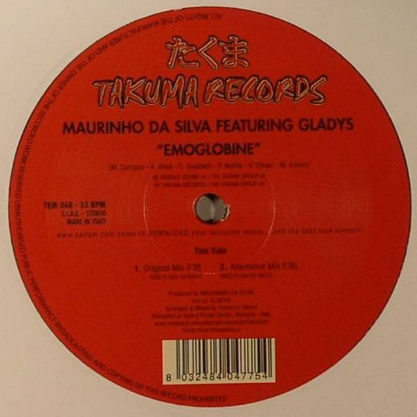 Maurinho Da Silva / Jonatha Barbieri Dj - Emoglobine / Boom | Takuma Records (TKM 068) - main Maurinho Da Silva / Jonatha Barbieri Dj - Emoglobine / Boom | Takuma Records (TKM 068) - main