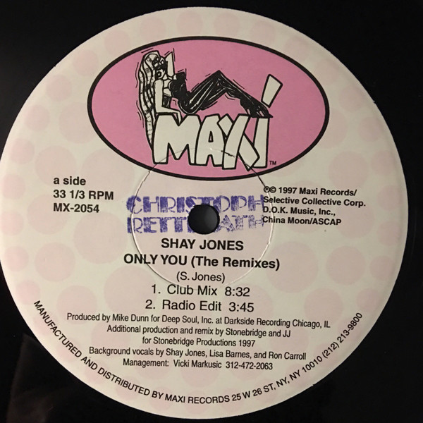 Shay Jones - Only You (The Remixes) | Maxi Records (MX-2054)