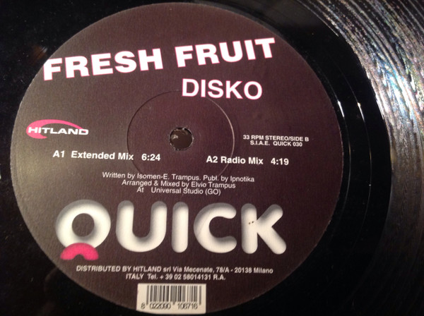 Fresh Fruit - Disko | Quick (QUICK 030) - main