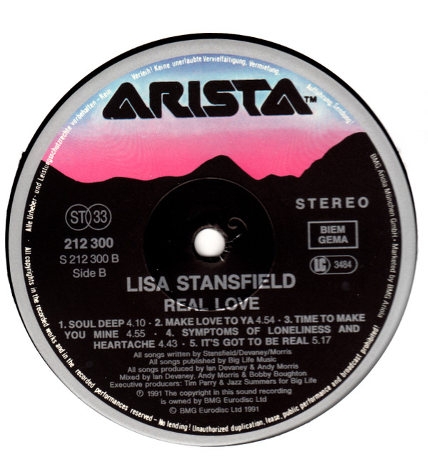 Lisa Stansfield - Real Love | Arista (212 300) - 6