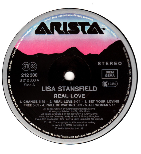 Lisa Stansfield - Real Love | Arista (212 300) - 5