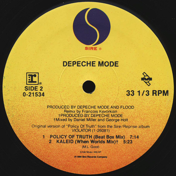 Depeche Mode - Policy Of Truth | Sire (0-21534) - 4
