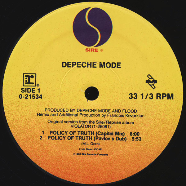 Depeche Mode - Policy Of Truth | Sire (0-21534) - 3