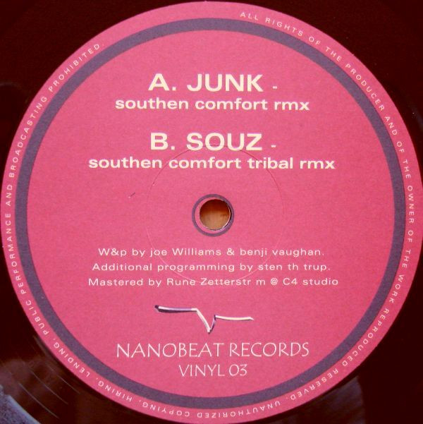 Junk - Southen Comfort | Nanobeat Records (NANO VINYL 03)