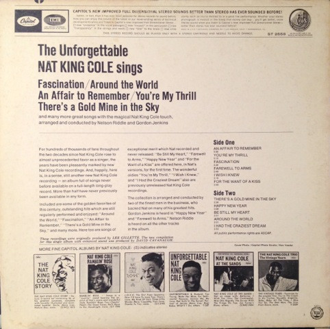 The Unforgettable Nat Cole Sings The Great Songs!