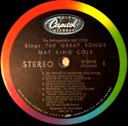 The Unforgettable Nat Cole Sings The Great Songs!