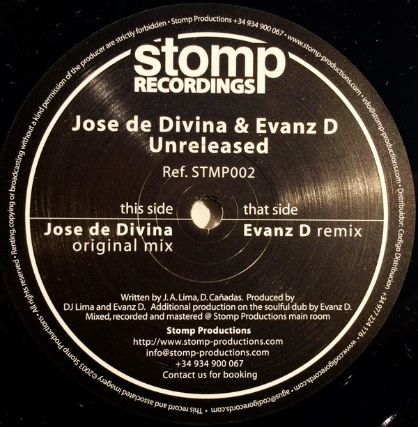 José De Divina & Evanz D - Unreleased | Stomp Recordings (STMP002) - 3 José De Divina & Evanz D - Unreleased | Stomp Recordings (STMP002) - 3