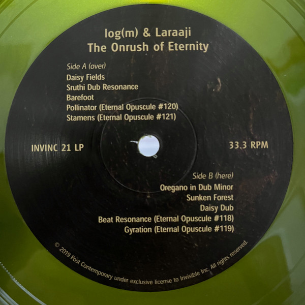 log & Laraaji - The Onrush Of Eternity | Invisible, Inc. (INVINC 21 LP) - 4