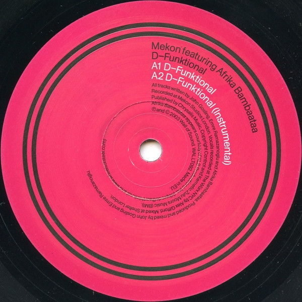 Mekon Featuring Afrika Bambaataa - D-Funktional | Wall Of Sound (WALLT092) - 2 Mekon Featuring Afrika Bambaataa - D-Funktional | Wall Of Sound (WALLT092) - 2