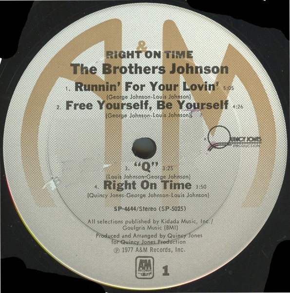 Brothers Johnson - Right On Time | A&M Records (SP-4644) - 3