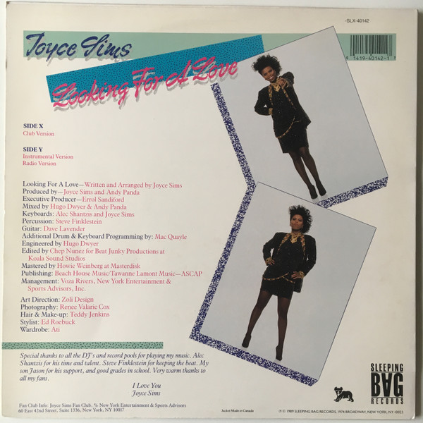 Joyce Sims - Looking For A Love | Sleeping Bag Records (SLX-40142) - 2