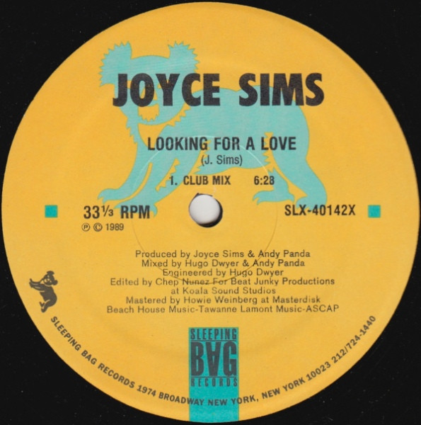 Joyce Sims - Looking For A Love | Sleeping Bag Records (SLX-40142) - 3