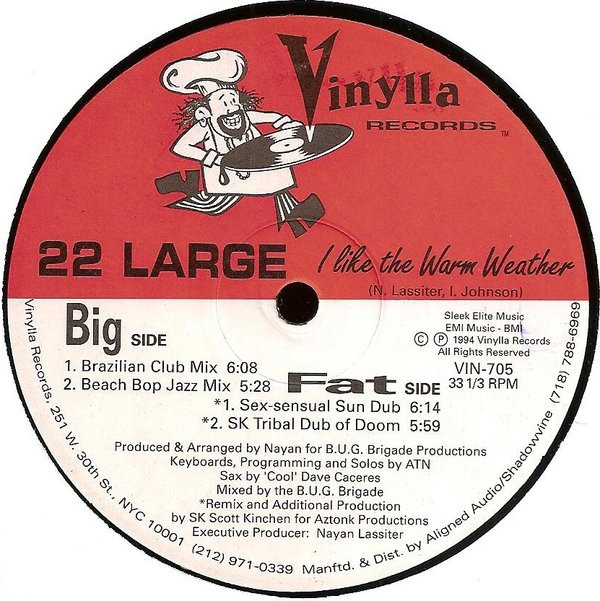 22 Large - I Like The Warm Weather | Vinylla Records (VIN-705)