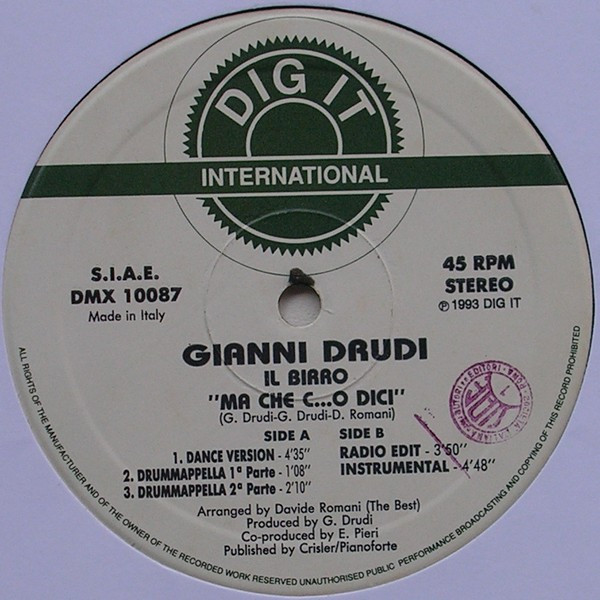 Gianni Drudi - Ma Che Cazzo Dici | Dig It International (DMX 10087) - 3 Gianni Drudi - Ma Che Cazzo Dici | Dig It International (DMX 10087) - 3