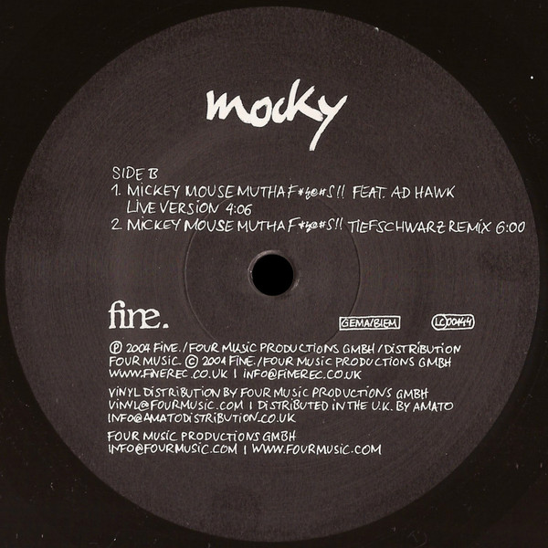 Mocky - Mickey Mouse Muthaf*..#s!! | Four Music (FOR 1060 6) - 3