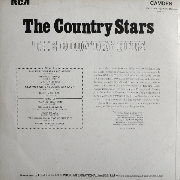Various - The Country Stars, The Country Hits | RCA Camden (CDS 1041) - 2