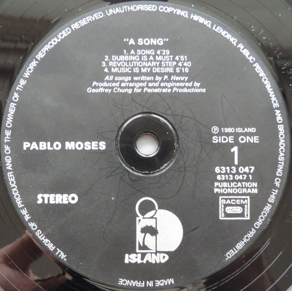 Pablo Moses - A Song | Island Records (6313 047) - 3 Pablo Moses - A Song | Island Records (6313 047) - 3