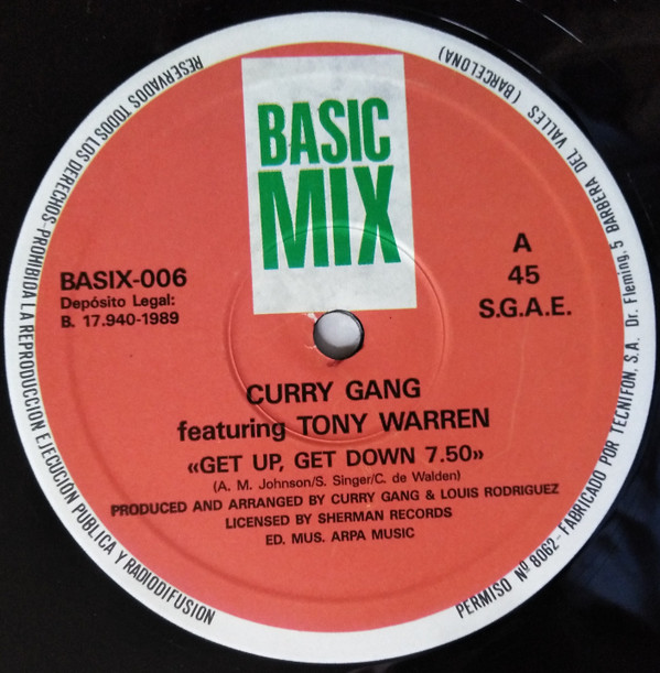 Curry Gang Featuring Tony Warren - Get Up, Get Down | Basic Mix (Basix - 006) - 3 Curry Gang Featuring Tony Warren - Get Up, Get Down | Basic Mix (Basix - 006) - 3