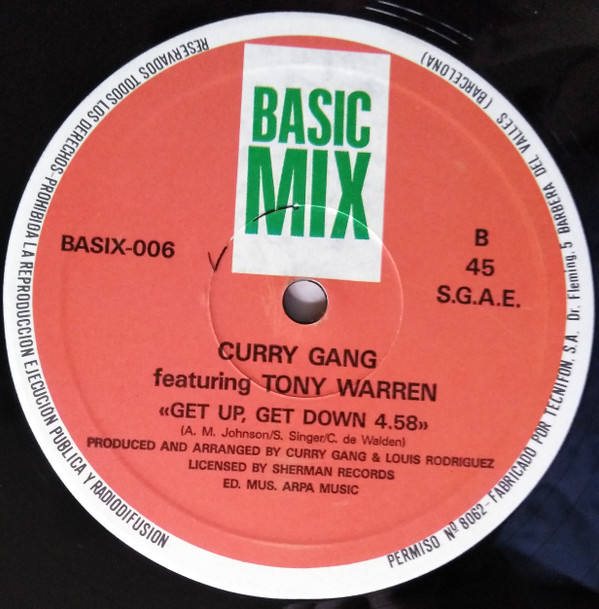 Curry Gang Featuring Tony Warren - Get Up, Get Down | Basic Mix (Basix - 006) - 4 Curry Gang Featuring Tony Warren - Get Up, Get Down | Basic Mix (Basix - 006) - 4