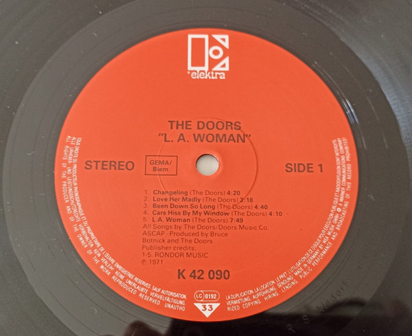 Doors - L.A. Woman | Elektra (ELK 42 090) - 3 Doors - L.A. Woman | Elektra (ELK 42 090) - 3