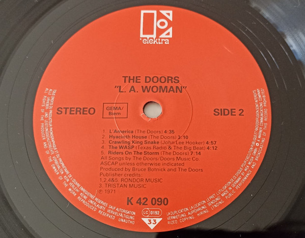 Doors - L.A. Woman | Elektra (ELK 42 090) - 4 Doors - L.A. Woman | Elektra (ELK 42 090) - 4