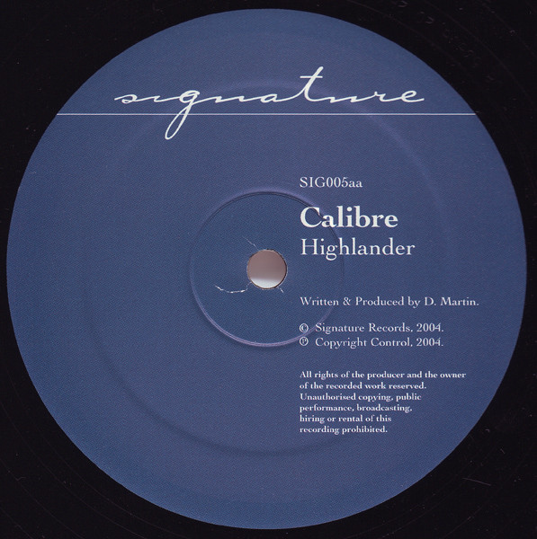 Calibre - Mr. Maverick / Highlander | Signature Records (SIG005) - 4