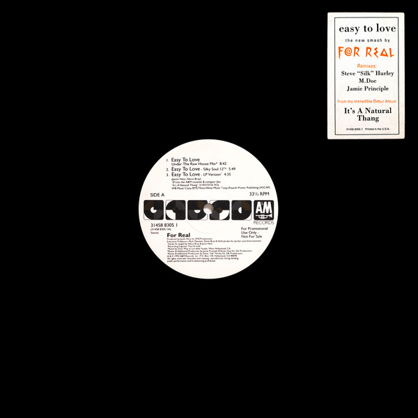 For Real - Easy To Love | A&M Records (31458 8305 1)