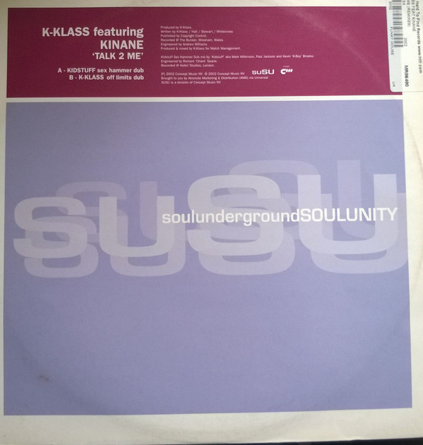 K-Klass  &  Kinane - Talk To Me | suSU (12SUSU5X)