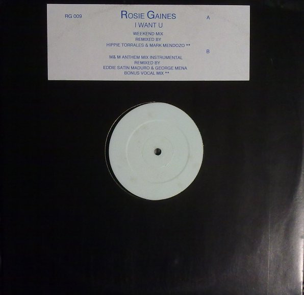 Rosie Gaines - I Want U | Not On Label (Rosie Gaines) (RG 009) - main Rosie Gaines - I Want U | Not On Label (Rosie Gaines) (RG 009) - main