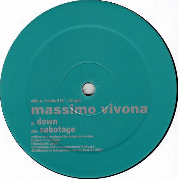 Massimo Vivona - Down / Sabotage | Headzone (headz 019)