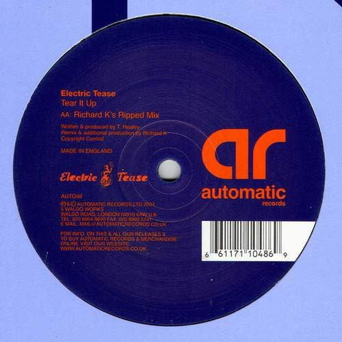 Electric Tease - Tear It Up | Automatic Records (AUTO48) - main