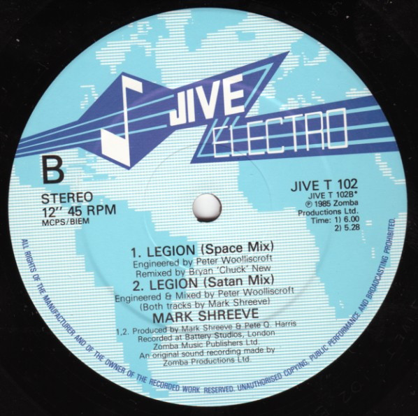 Mark Shreeve - Legion (Razor Mix) | Jive Electro (JIVE T 102) - 4
