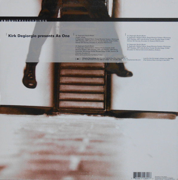 Kirk Degiorgio Presents As One - Problems / Another Revolution / If It Ain't Broke | Ubiquity (UR12089) - 2