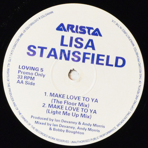 Lisa Stansfield - Set Your Loving Free / Make Love To Ya | Arista (LOVING 5) - 4