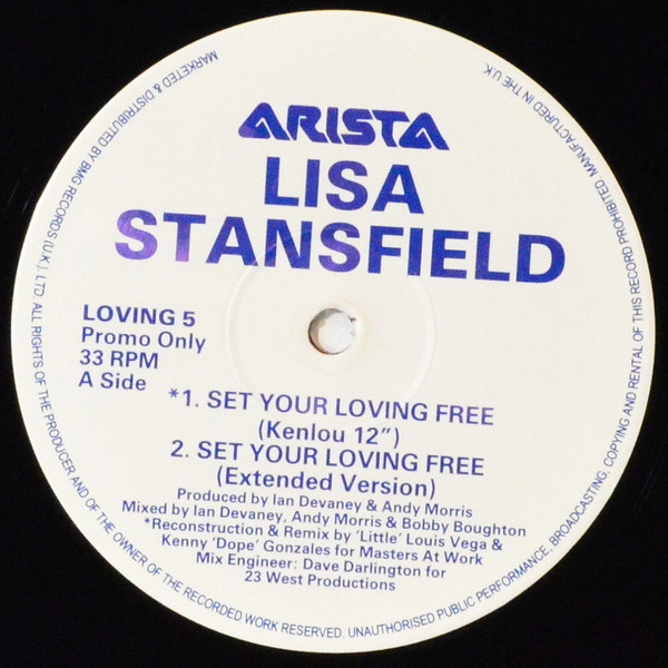 Lisa Stansfield - Set Your Loving Free / Make Love To Ya | Arista (LOVING 5) - 3