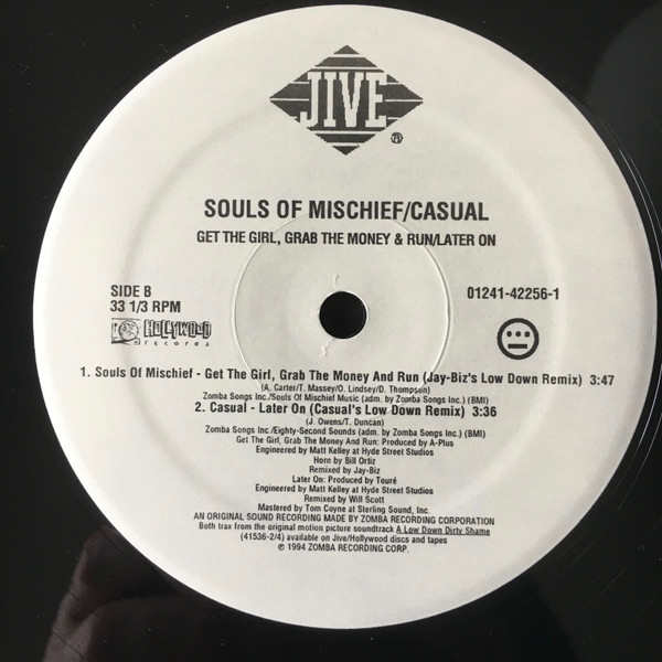 Souls Of Mischief / Casual / Extra Prolific - Get The Girl, Grab The Money & Run / Later On / In Front Of The Kids | Jive (01241-42256-1) - 4 Souls Of Mischief / Casual / Extra Prolific - Get The Girl, Grab The Money & Run / Later On / In Front Of The Kids | Jive (01241-42256-1) - 4