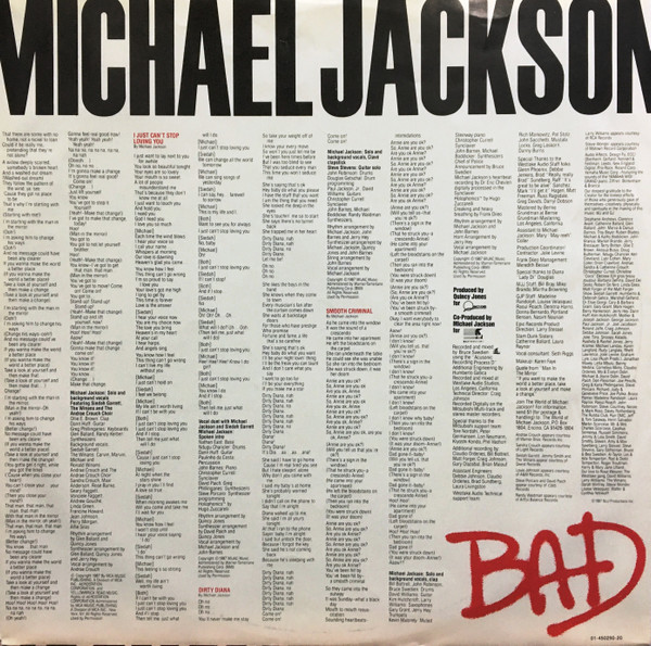 Michael Jackson - Bad | Epic (EPC 450290 1) - 14
