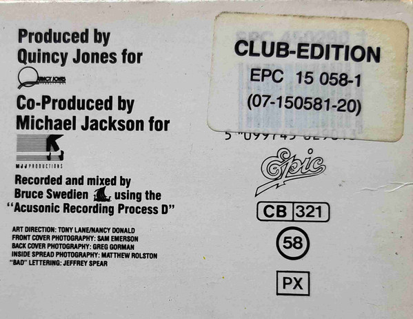 Michael Jackson - Bad | Epic (EPC 450290 1) - 19
