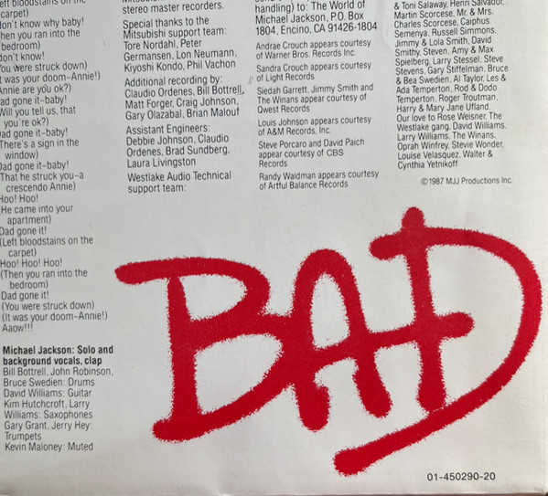 Michael Jackson - Bad | Epic (EPC 450290 1) - 15