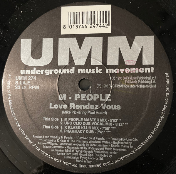 M - People - Love Rendez Vous | UMM (UMM 274) - main M - People - Love Rendez Vous | UMM (UMM 274) - main