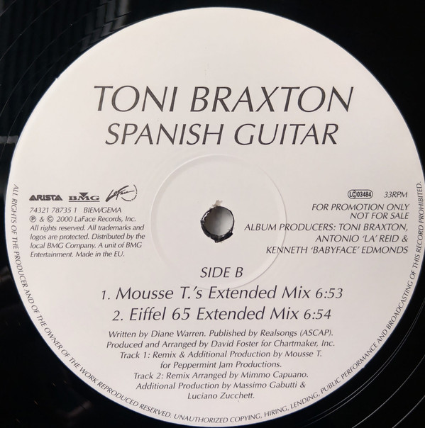 Toni Braxton - Spanish Guitar | Arista (74321 78735 1) - 2 Toni Braxton - Spanish Guitar | Arista (74321 78735 1) - 2